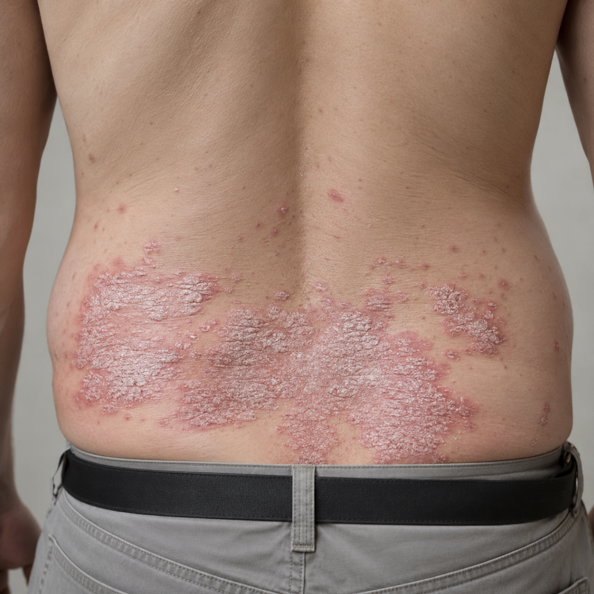 Back psoriasis patches