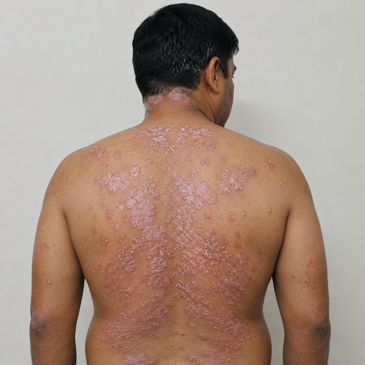 Back & Body Psoriasis before treatment