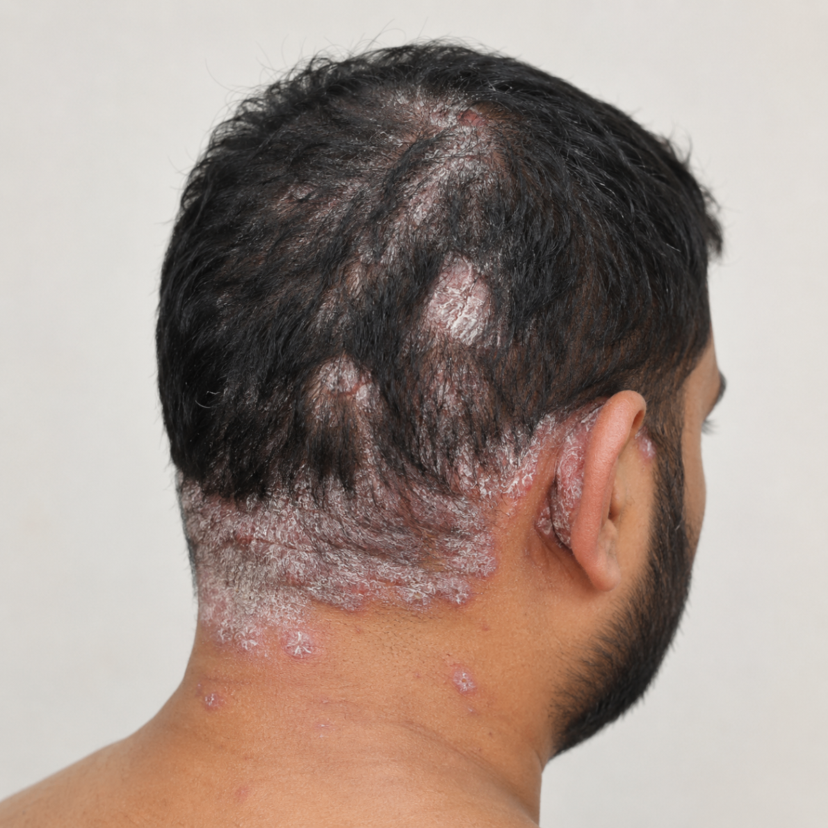 Scalp Psoriasis before treatment