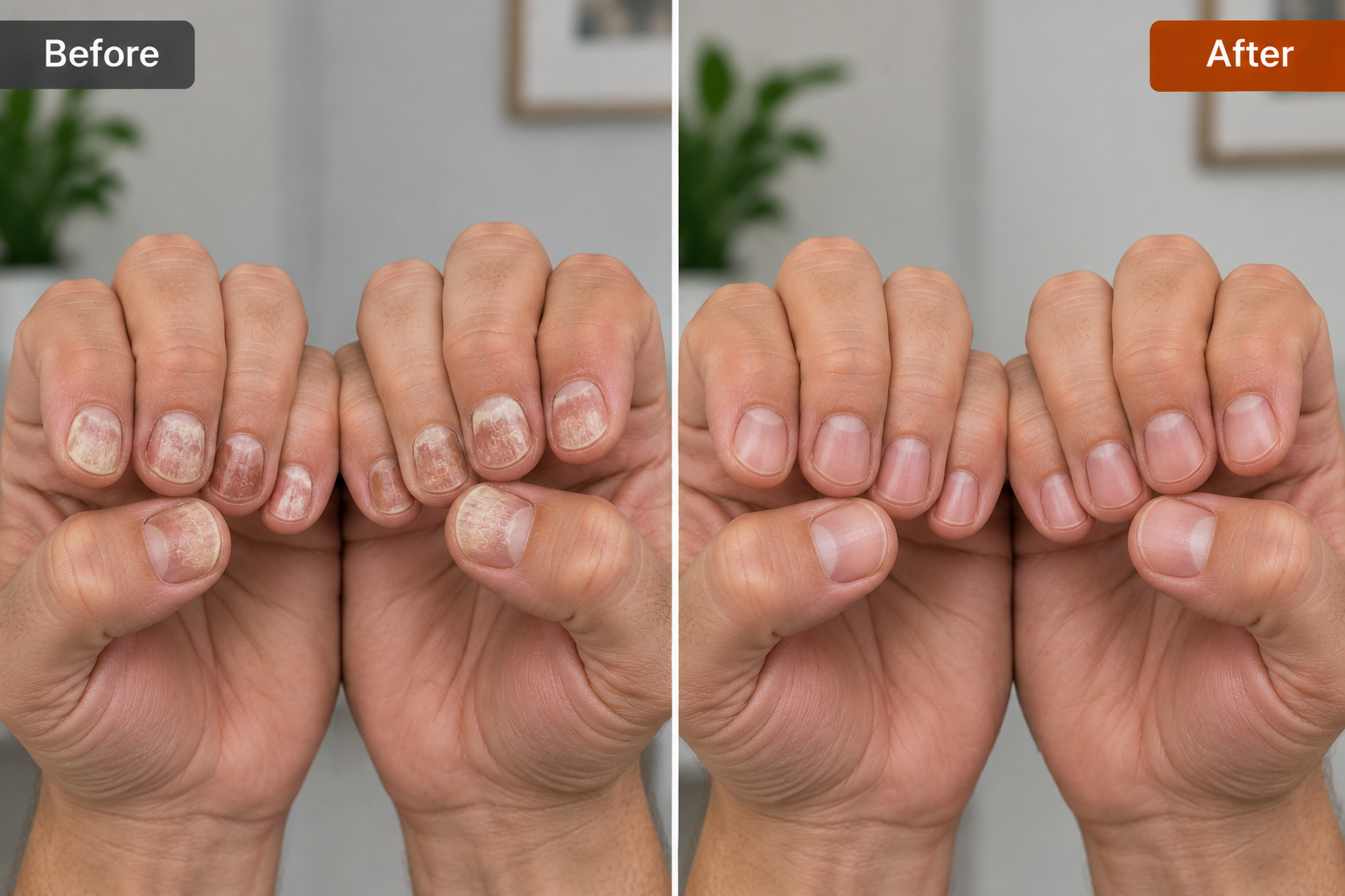 Nail Psoriasis before and after treatment