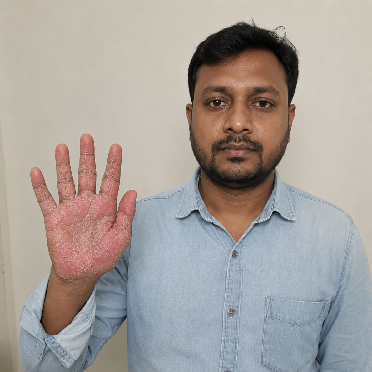 Palm Psoriasis before treatment